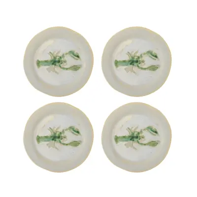 CREATIVE COLLECTION Hadden tallrik, grön, stengods (D21xH2 cm, set om 4)