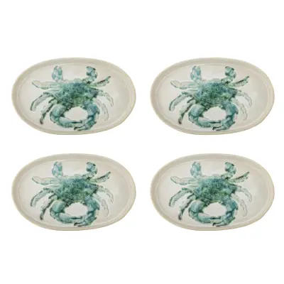 CREATIVE COLLECTION Hadden tallrik, grön, stengods (L29xH2,5xB18 cm, set om 4)