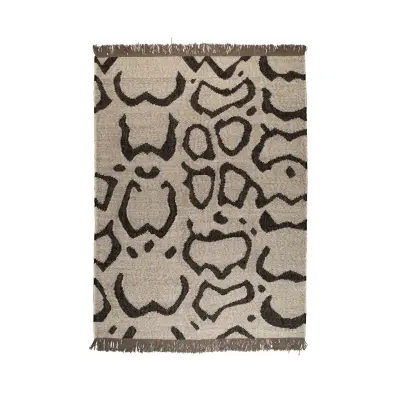 DUTCHBONE Ayaan matta, rektangulär - brun ull (170X240)