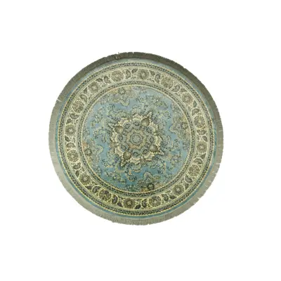 DUTCHBONE Bodega golvmatta, rund - grön akryl, polyester, rayon (Ø175)