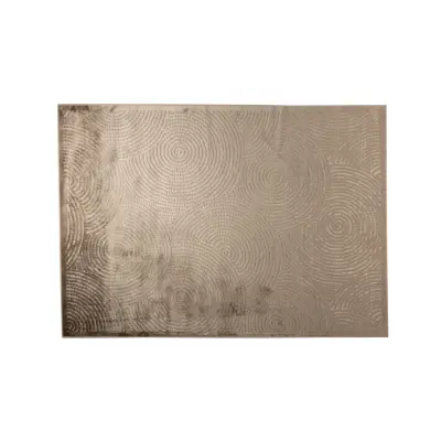 DUTCHBONE Dots matta, rektangulär - karamellbrun polyester, viskos, linne (170X240)