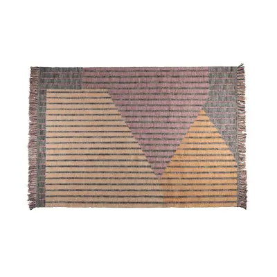 DUTCHBONE Hampton matta, rektangulär - lila och flerfärgad bomull (160x230)