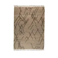 DUTCHBONE Ishank matta, rektangulär - brun ull (170X240)