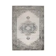 DUTCHBONE Mahal matta, rektangul&auml;r - gr&aring; bomull, polyester, rayon