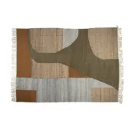 DUTCHBONE Pavilion matta, rektangulär - brun och flerfärgad ull (160x230)