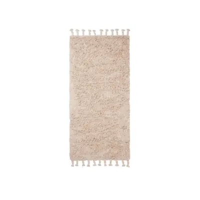 ferm LIVING - Amass högflormatta, 140 x 70 cm, krämfärgad – LIVING
