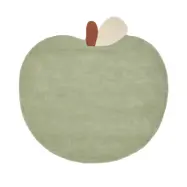 ferm LIVING - APPLE matta, grön, ull/bomull