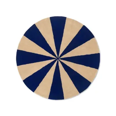 ferm LIVING - Arch Tufted Matta Large Bright Blue/Off-White