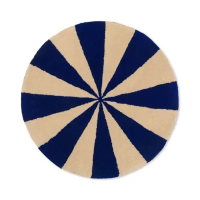 ferm LIVING - Arch Tufted Matta Small Bright Blue/Off-White