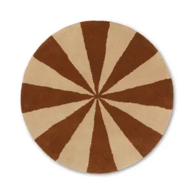 ferm LIVING - Arch Tufted Matta Small Mörk Brick/Off-White