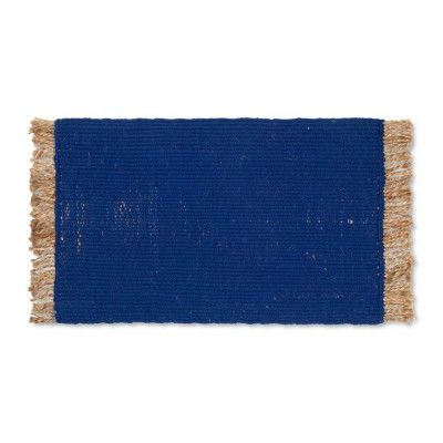ferm LIVING - Block Mat Bright Blue/Natural