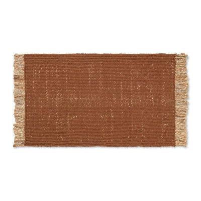 ferm LIVING - Block Mat Dark Brick/Natural ferm LIVING