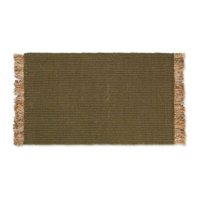 ferm LIVING - Block Mat Olive/Natural ferm LIVING