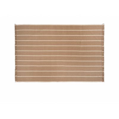 ferm LIVING - Calm Kelim Matta 140x200 Mörk Sand/Off-White