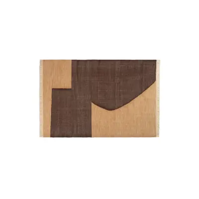 ferm LIVING - Forene Matta 140x200 Tan/Chocolate