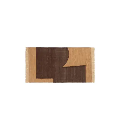 ferm LIVING - Forene Matta 80x140 Tan/Chocolate