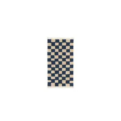 ferm LIVING - Mara Washable Matta Deep Blue/Warm Sand