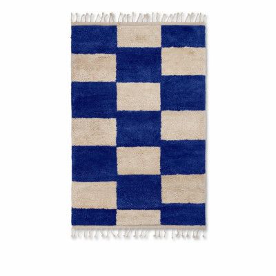 Ferm Living Matta Mara 120x180 cm Blå/Vit