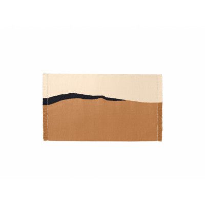 ferm LIVING - Soil Kelim Matta 140x200 Mörk Sand/Off-White