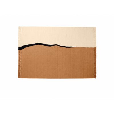 ferm LIVING - Soil Kelim Matta 170x240 Mörk Sand/Off-White