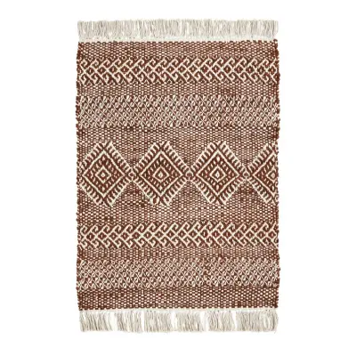 House Doctor - Etnisk matta brun jute längd 90 cm