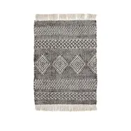 House Doctor - Etnisk matta svart jute längd 90 cm