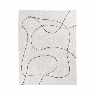 HOUSE NORDIC Tampa matta, rektangulär - naturlig bomull med tryck (230x160)