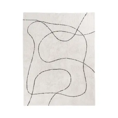 HOUSE NORDIC Tampa matta, rektangulär - naturlig bomull med tryck (230x160)