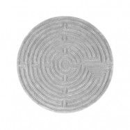 Kateha Minilabyrint matta rund silver grey, 130 cm