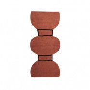 Kateha Silhouette figure matta dusty red, 110x240 cm