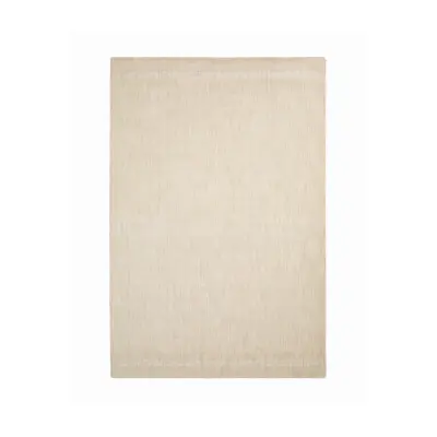 KAVE HOME Dalena matta, rektangulär - beige randig jacquardull (230x160)