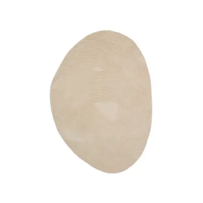 KAVE HOME Domm matta, ekologisk - beige ull (230x160)