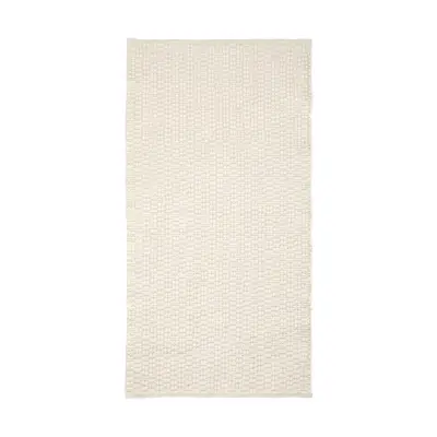 KAVE HOME Mascarell vit matta av bomull och polyester 70 x 140 cm