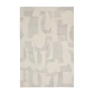 KAVE HOME Norela matta, rektangulär - grå jacquardullblandning (300x200)