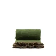 KAVE HOME Odelna pläd, med volanger, rektangulär - grön ull och akryl (170x130)