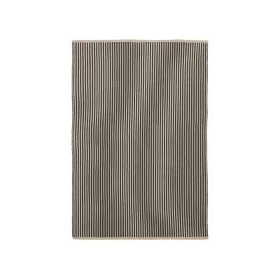 KAVE HOME Satanca beige och svart randig matta av syntetfibrer 160 x 230 cm