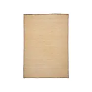 KAVE HOME Sorina naturfärgad jutematta med brun kant 160 x 230 cm