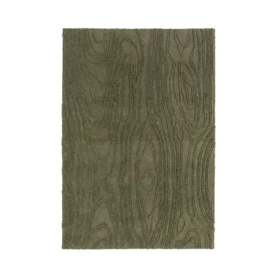 KAVE HOME Veiza grön ullmatta, 160 x 230 cm