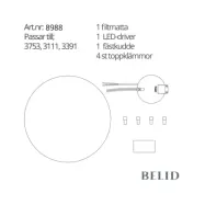 Kit 3753 Cato.(Driver,klämmor,matta,fästkudde)