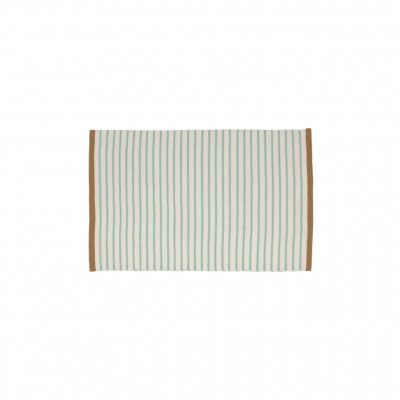 KAVE HOME Catiana matta, rektangulär - grönrandig PET (60x90)