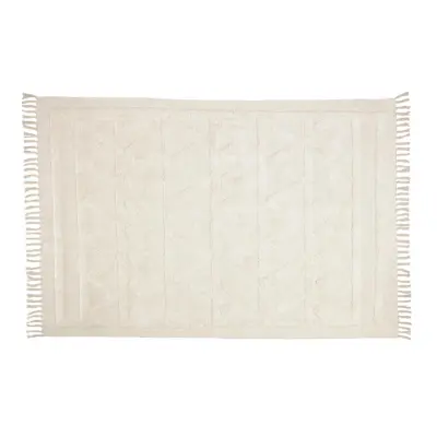 LAFORMA Dabria matta, rektangulär - beige bomull