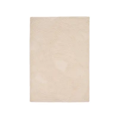 KAVE HOME Domm matta, rektangulär beige ull (160x230)