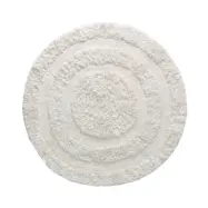 KAVE HOME Eligia matta, rund - vit bomull (Ø120)