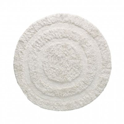 KAVE HOME Eligia matta, rund - vit bomull (Ø120)