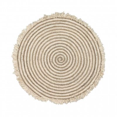 LAFORMA Gisel matta, rund - naturlig jute och bomull