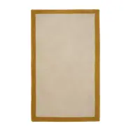 KAVE HOME Nalim matta för barn, rektangulär - beige och senap bomull (90x150)