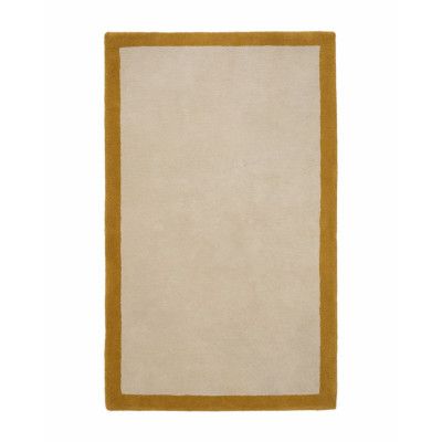 KAVE HOME Nalim matta för barn, rektangulär - beige och senap bomull (90x150)