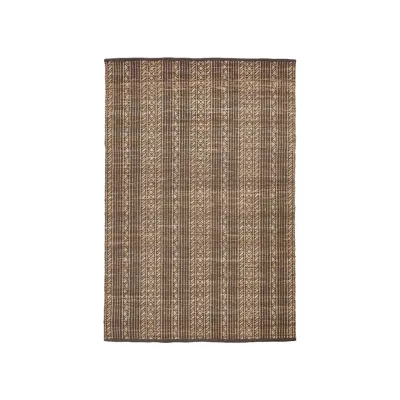 KAVE HOME Sinta jacquardmatta, rektangulär - brun jute (200x300)