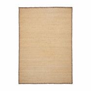 KAVE HOME Sorina matta med brun kant, rektangulär - naturlig jute (200x300)