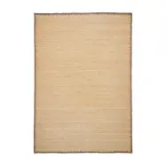 KAVE HOME Sorina matta med brun kant, rektangulär - naturlig jute (200x300)